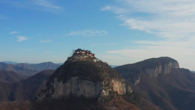 航拍焦作云台山茱萸峰