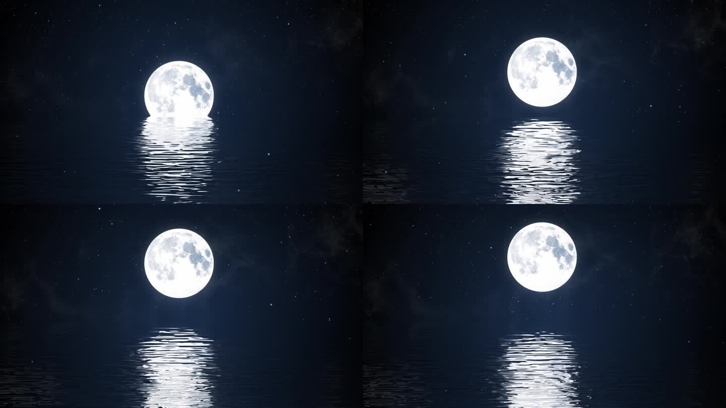 【AE工程】唯美水面月亮升起
