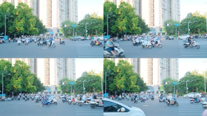 广西柳州街头电单车大军