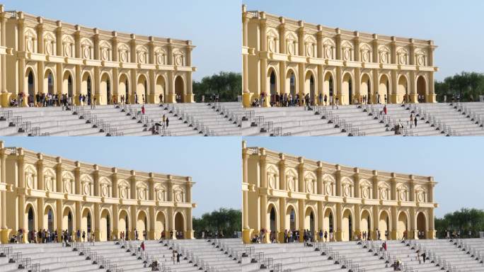 览山公园观光的游客