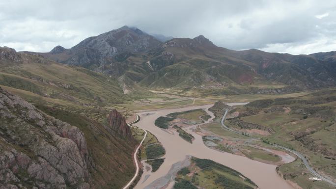 青藏高原 山川河流大自然风光恢弘壮丽视频