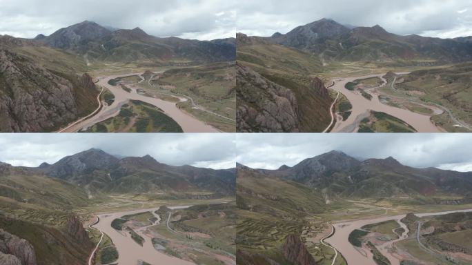 青藏高原 山川河流大自然风光恢弘壮丽视频
