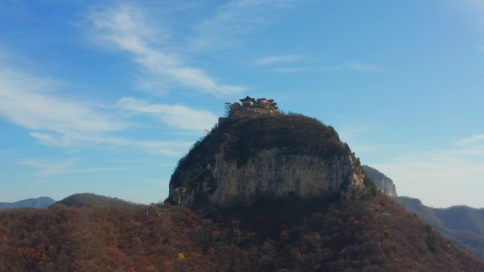 航拍焦作云台山茱萸峰