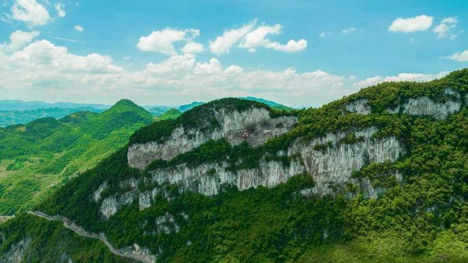 贵州仁怀悬空寺延时摄影