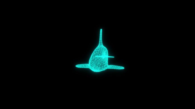 3款唯美鲸鱼A海豚 粒子海豚 鲸鱼游动