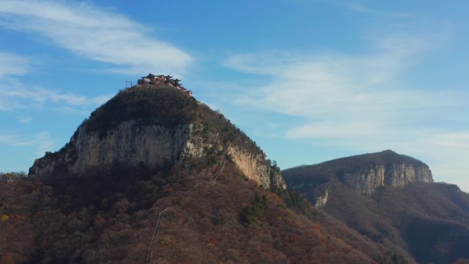 航拍焦作云台山茱萸峰