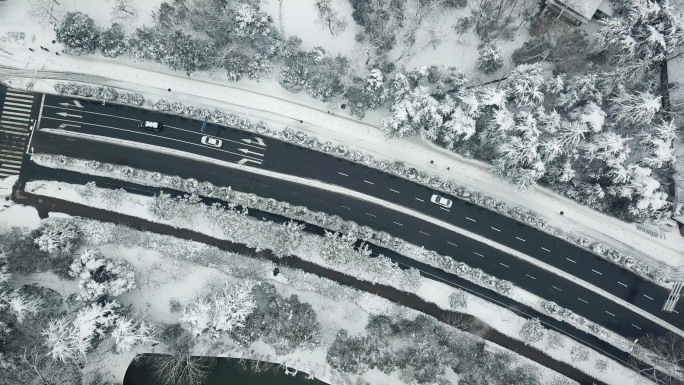 航拍合肥2018年雪景