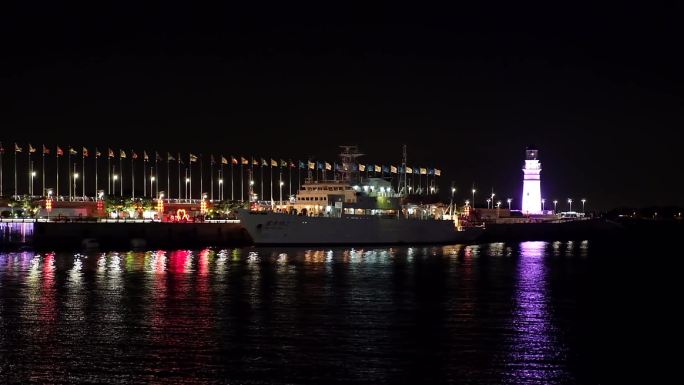 青岛情人坝夜景