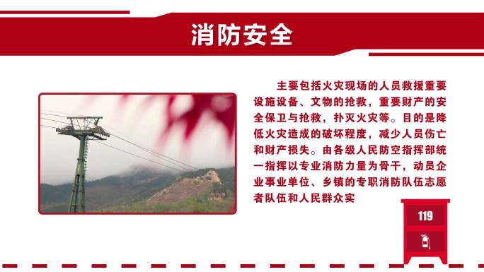 消防安全图文AE模板