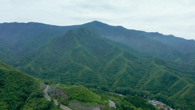 航拍北京门头沟百花山