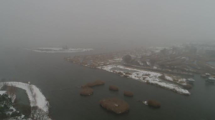 盐城大纵湖雪景