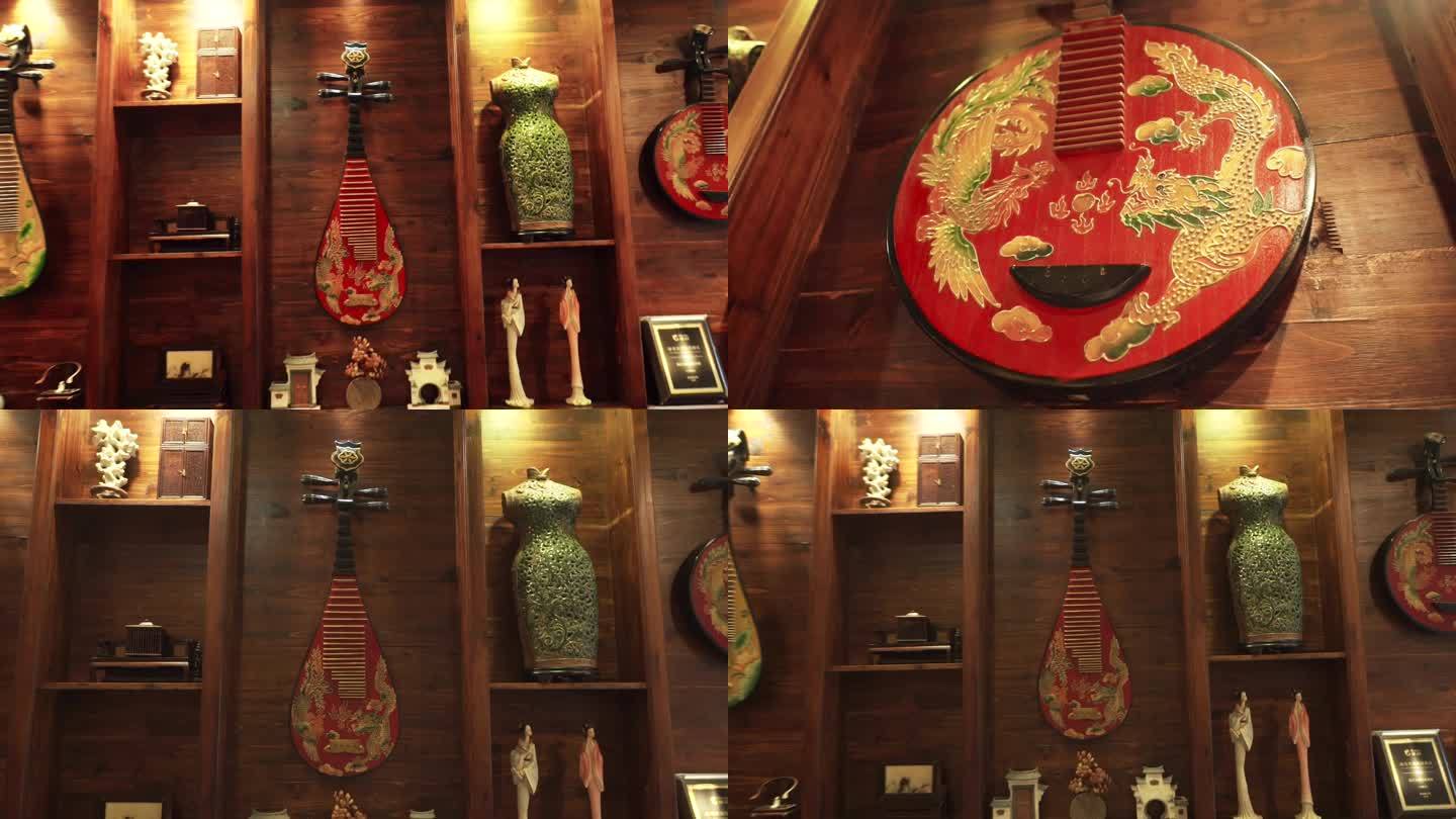 琵琶中式服装摆件
