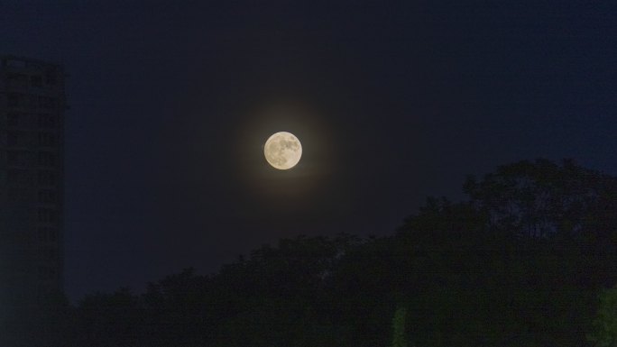 月亮升起 月圆之夜 月球