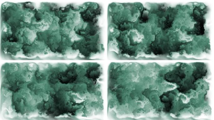 绿色卡通云层气体动态视频背景MP4