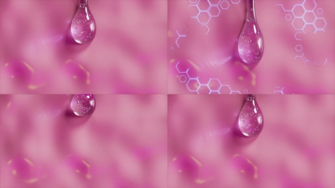 分子细胞液体玻尿酸凝胶滴下c4d工程