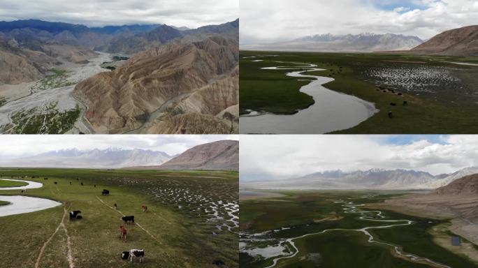4K航拍新疆帕米尔高原中巴友谊公路