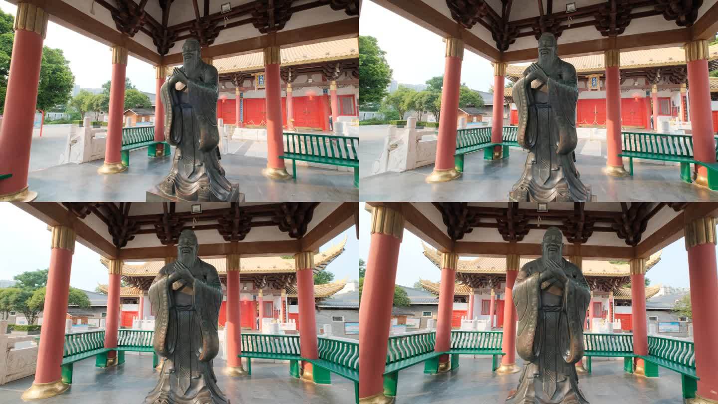 广西柳州文庙孔子雕像铜像