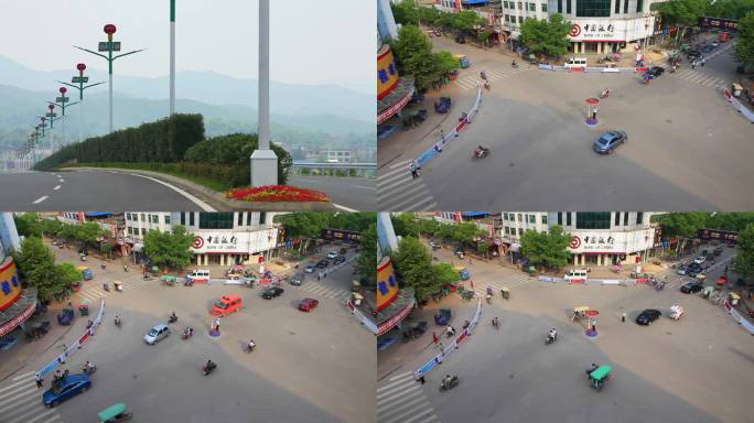 县城马路街景