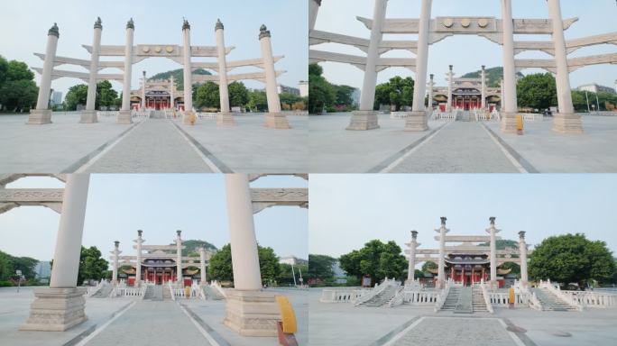 广西柳州文庙牌坊古建筑广场