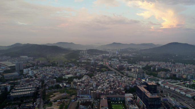 广州银坑岭火炉山朝阳夕阳清晨云雾火炉山