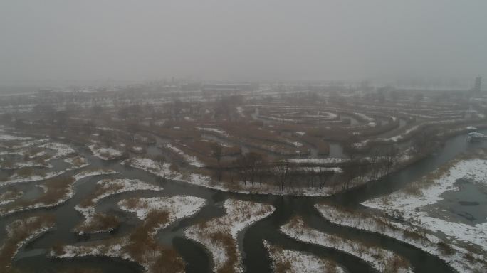 盐城大纵湖雪景