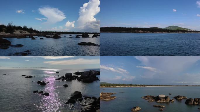 海南大角 海滩 岩石 海钓 奔向大海