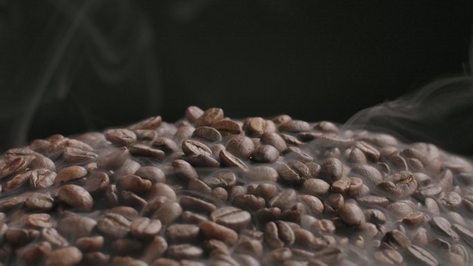咖啡豆烘培工艺咖啡豆冒烟慢动作工艺广告