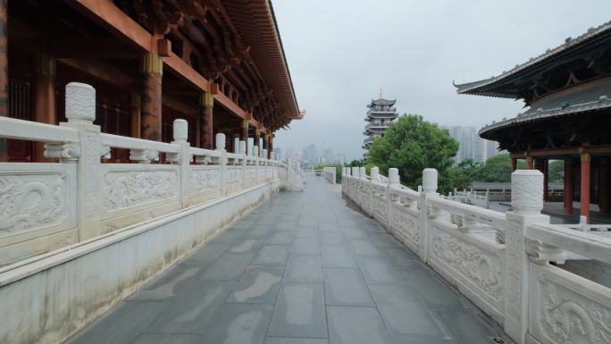 广西柳州文庙中式庭院宫殿大殿深宫大院