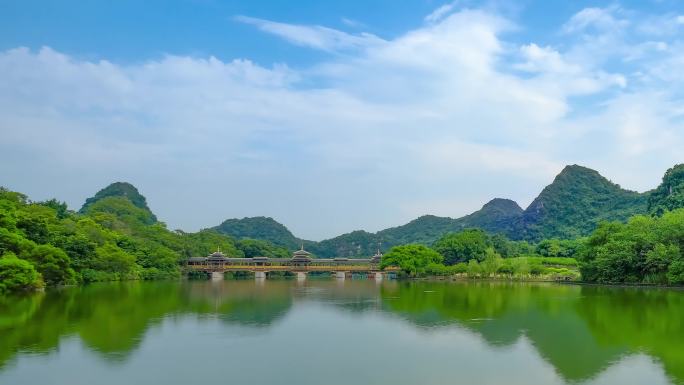 湖水湖面倒影