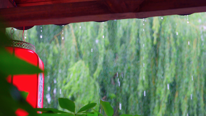 雨天-屋檐滴雨-江南烟雨