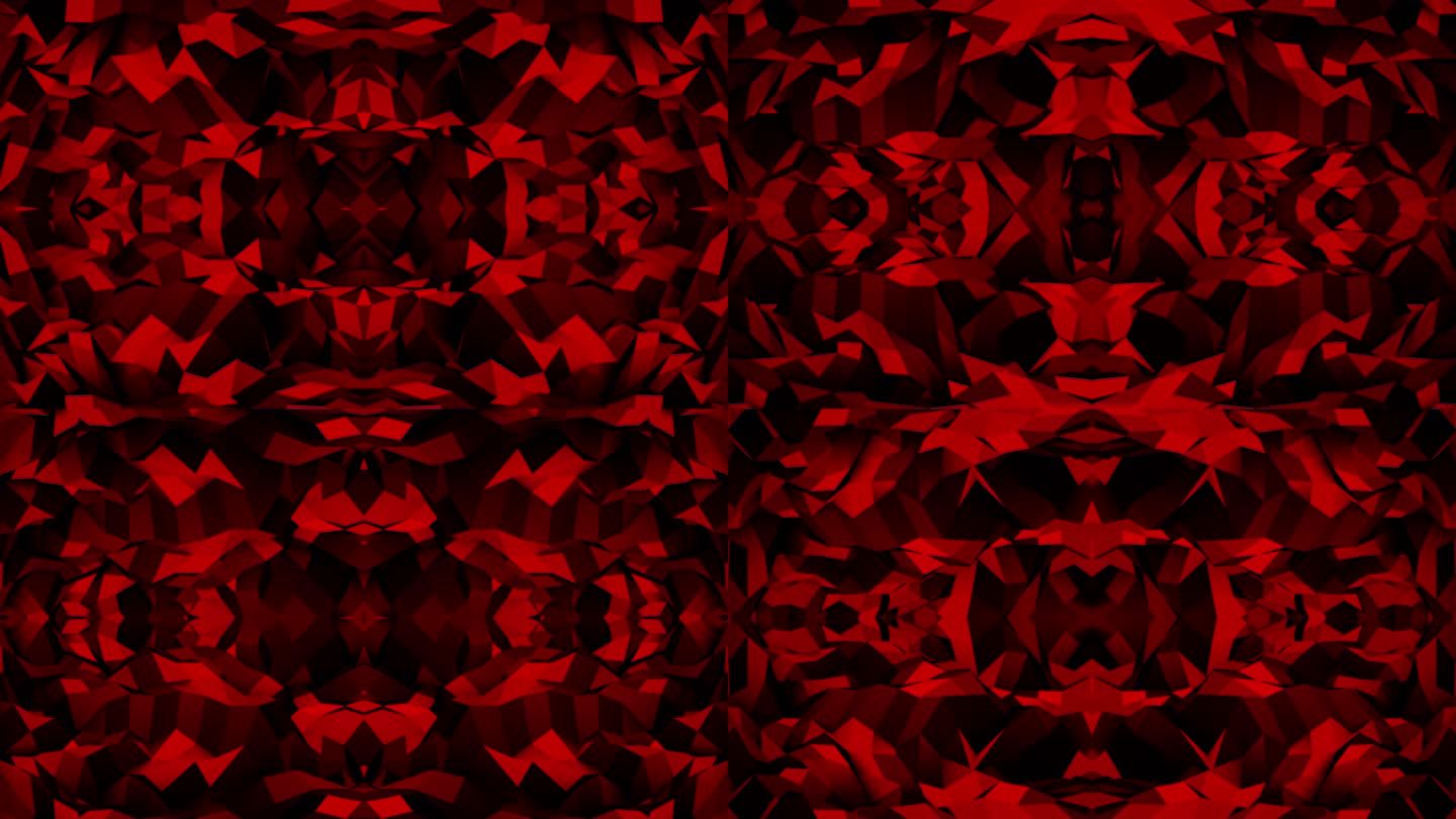 【4K时尚背景】黑红空间意象几何图形艺术