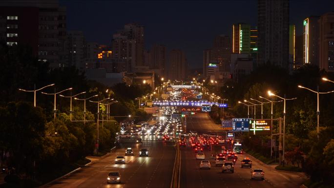 夜晚车流延时