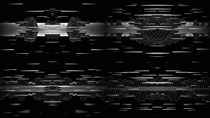 【4K时尚背景】黑白光线科技空间炫酷几何