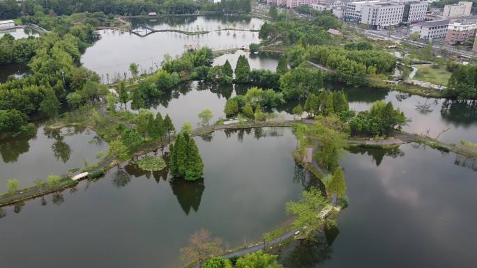 湿地公园航拍