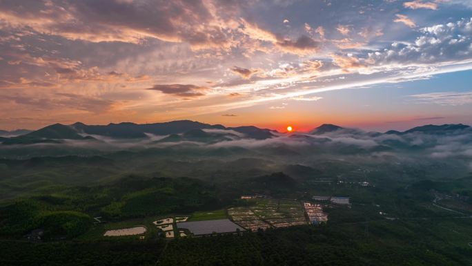 雨后夕阳日落