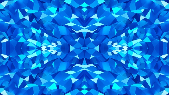 【4K时尚背景】冰蓝空间意象几何图形艺术