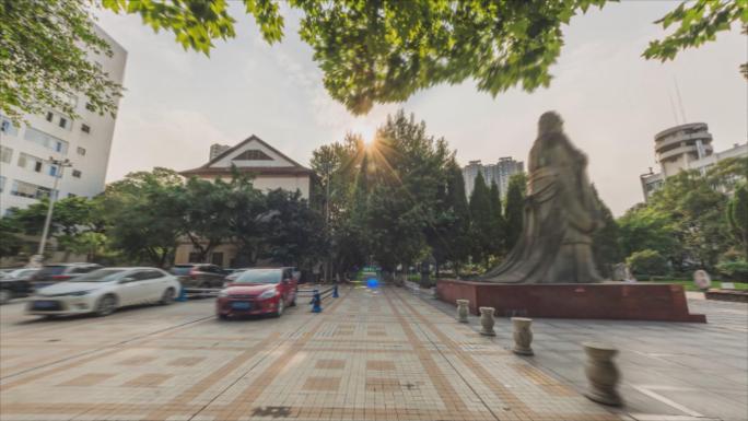 四川师范大学大范围移动延时摄影 校园穿梭