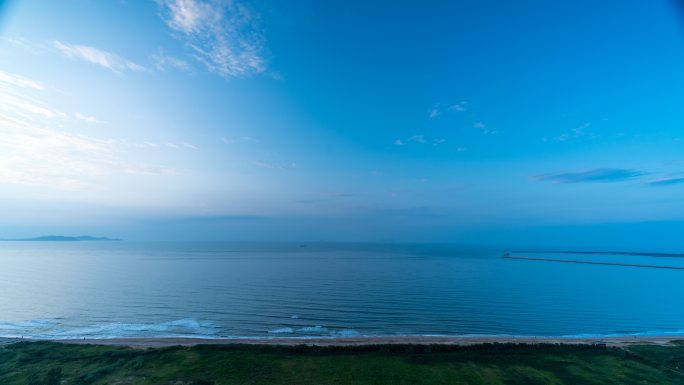 海边延时日转夜延时摄影