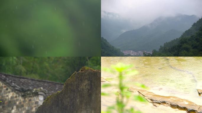 大自然下雨 唯美空境 梅雨季节