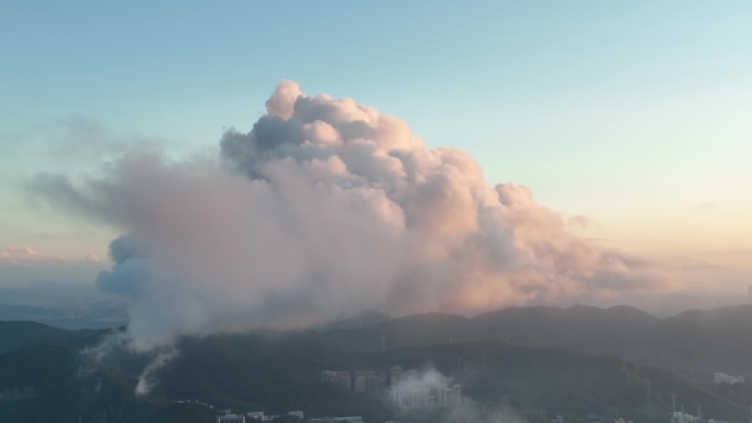 日出朝霞云朵航拍