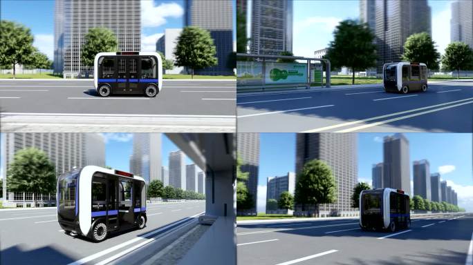 无人驾驶城市通勤公交车