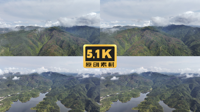 5K-俯瞰松华坝水库，松华坝水库航拍