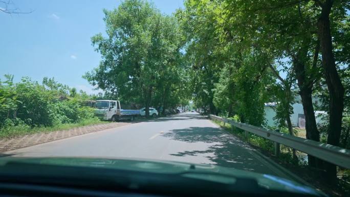 驾车道路风景行车视频行程记录