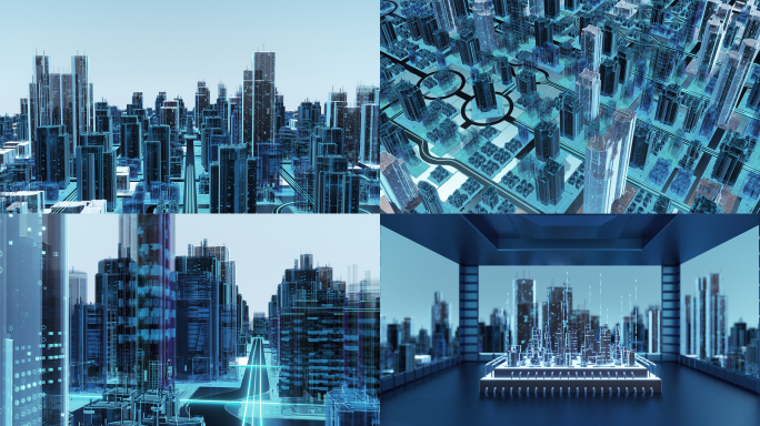 科技城市智能大数据虚拟穿梭C4D工程