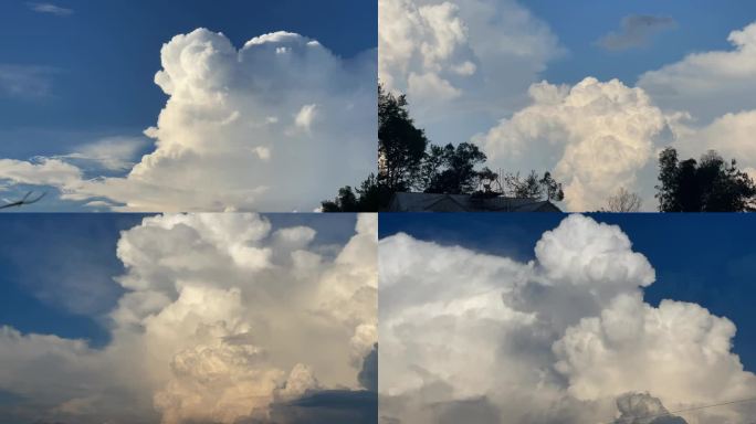 夏日天空云朵蓝天白云延时摄影治愈