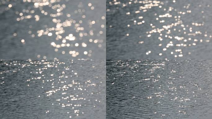 湖面江面水面湖水波光粼粼阳光实拍原素材