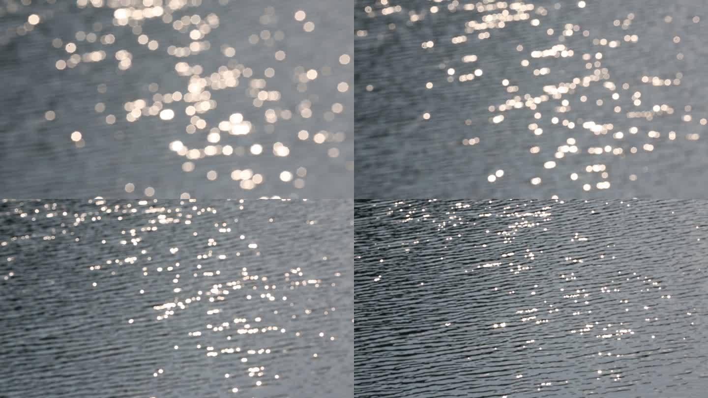 湖面江面水面湖水波光粼粼阳光实拍原素材