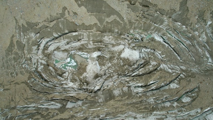 4K西藏林芝工布江达哈巴冰川地球指纹航拍