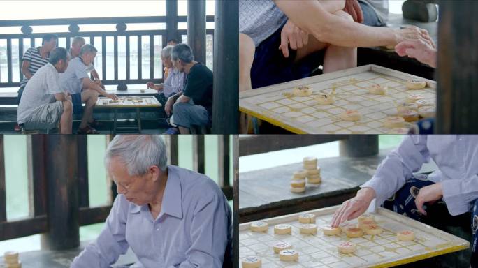 老年人休闲下棋