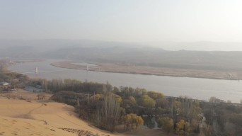 宁夏中卫沙坡头黄河景色视频素材
